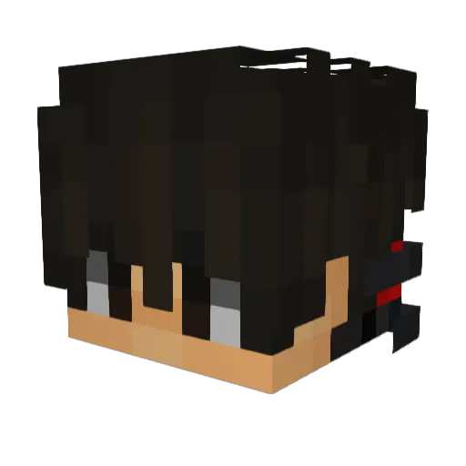XHowx Minecraft avatar head, 3D render