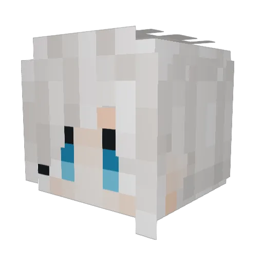XHui_H Minecraft avatar head, 3D render
