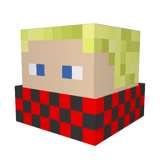 XHunterGamingX Minecraft avatar head, 3D render