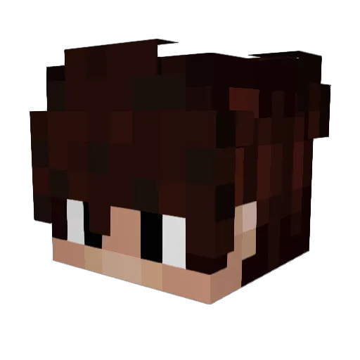 XHydraV Minecraft avatar head, 3D render