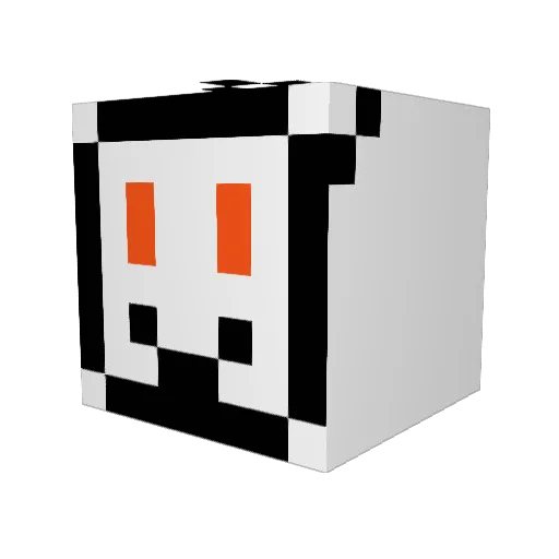 XIA1221 Minecraft avatar head, 3D render