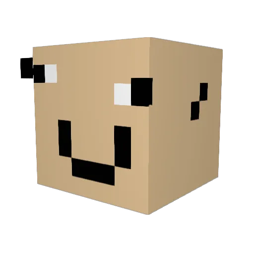 XIAOHAILUO Minecraft avatar head, 3D render