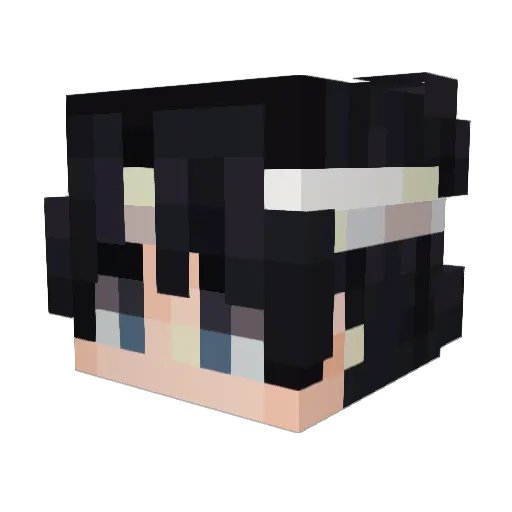 XIAOYU918 Minecraft avatar head, 3D render