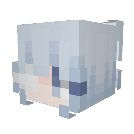 XIAOYUYYDds Minecraft avatar head, 3D render