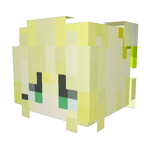 XIAO_712 Minecraft avatar head, 3D render
