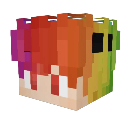 XIAO_Bai03 Minecraft avatar head, 3D render