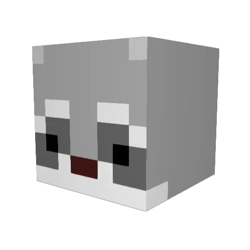 XIAYO Minecraft avatar head, 3D render