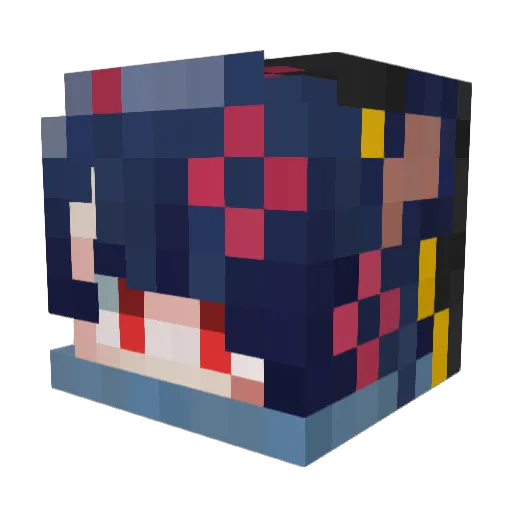 XIAn_De1etE Minecraft avatar head, 3D render
