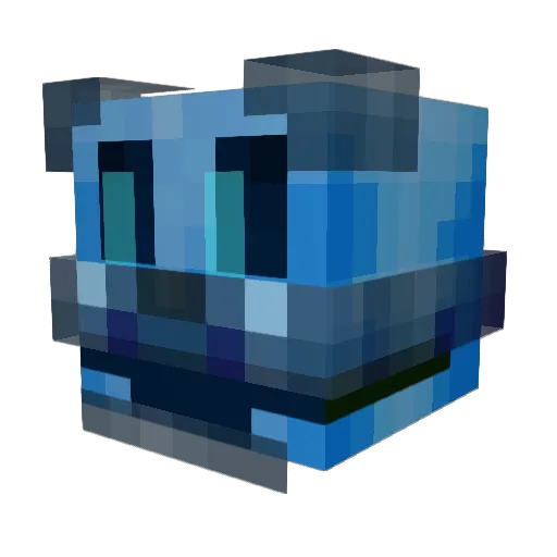 XIB1g Minecraft avatar head, 3D render