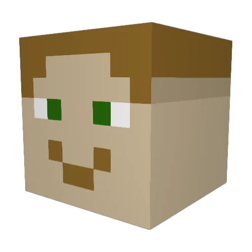 XICookie789 Minecraft avatar head, 3D render