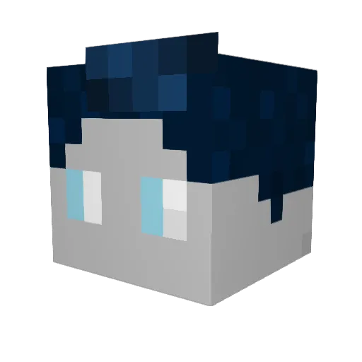 XIIXV Minecraft avatar head, 3D render