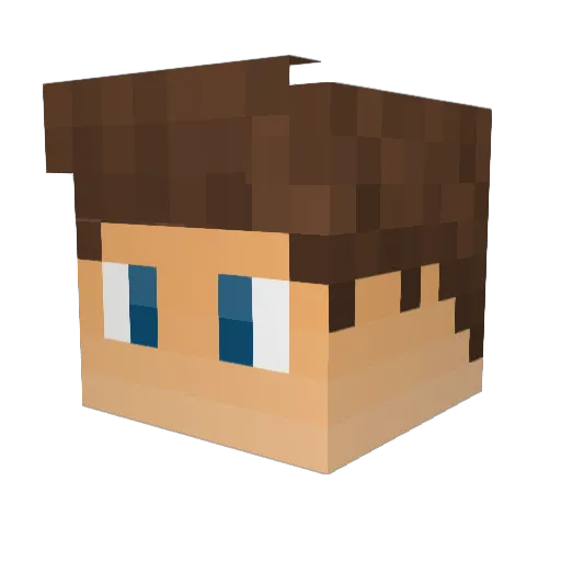 XIKOZ Minecraft avatar head, 3D render