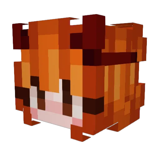 XINESIGN Minecraft avatar head, 3D render