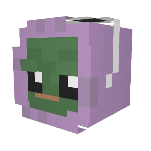 XIO0517 Minecraft avatar head, 3D render