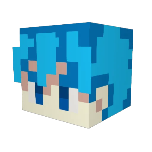 XITYGA Minecraft avatar head, 3D render