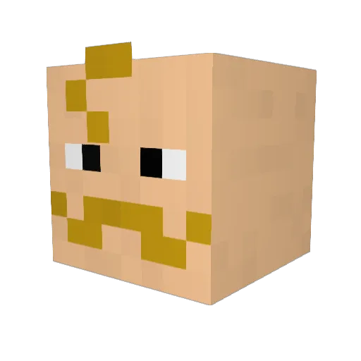 XIVLDD Minecraft avatar head, 3D render