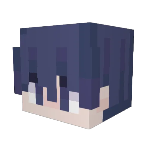 XIXI_GG Minecraft avatar head, 3D render