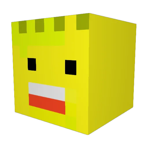 XI_Frost Minecraft avatar head, 3D render
