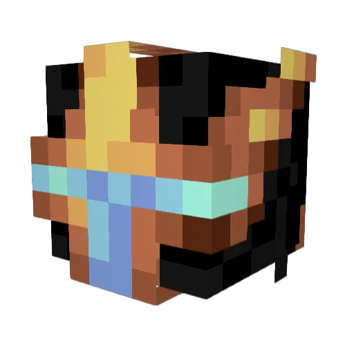 XIaggIX Minecraft avatar head, 3D render