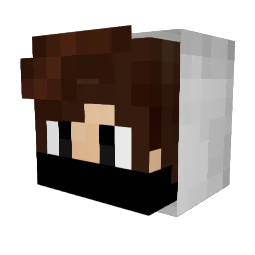 XIiup Minecraft avatar head, 3D render