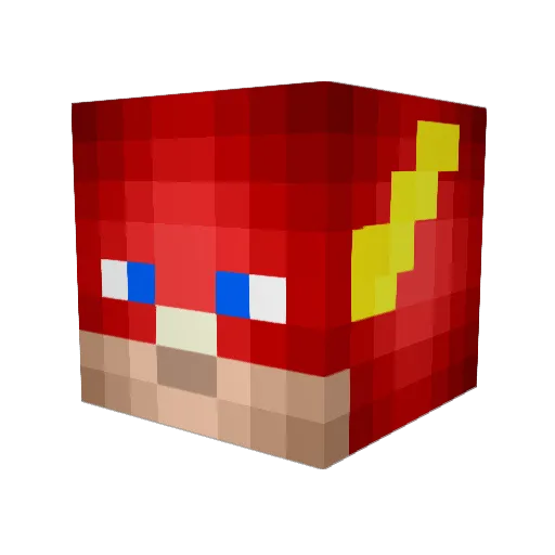 XInstantKillerX Minecraft avatar head, 3D render