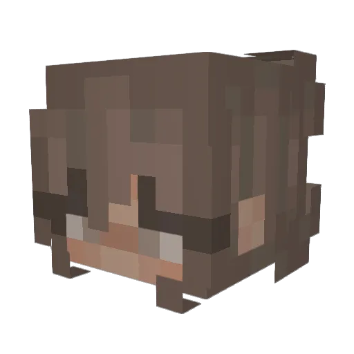 XIrisxX Minecraft avatar head, 3D render