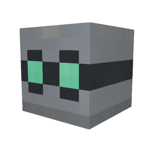 XJ0461_ Minecraft avatar head, 3D render