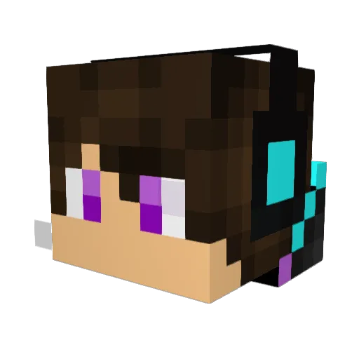 XJCY Minecraft avatar head, 3D render