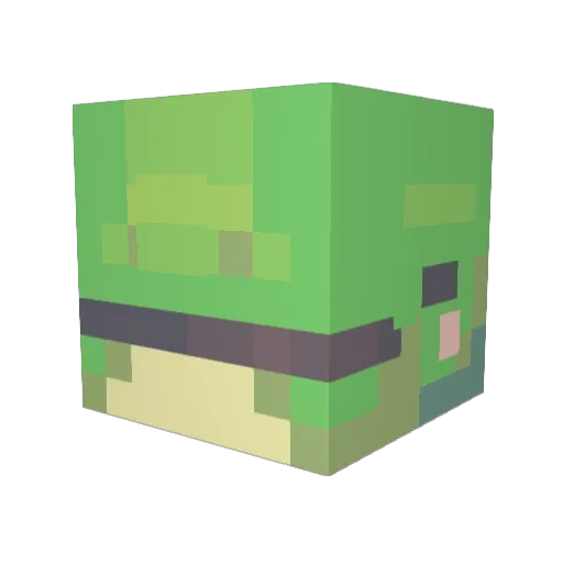 XJGEA Minecraft avatar head, 3D render