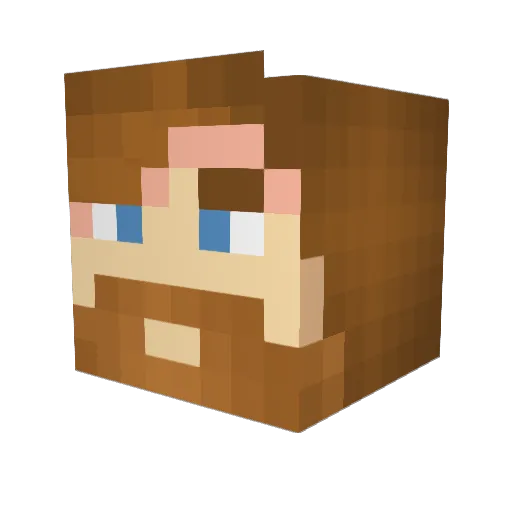 XJKID Minecraft avatar head, 3D render