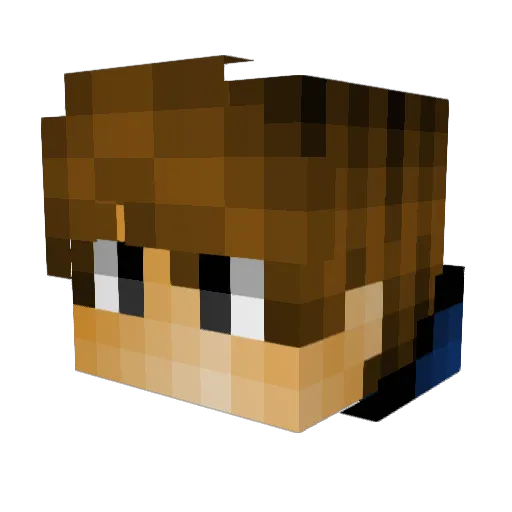 XJMX_Explosion Minecraft avatar head, 3D render