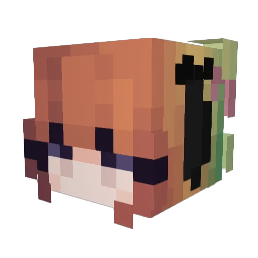 XJMao Minecraft avatar head, 3D render