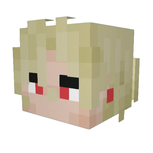 XJekX Minecraft avatar head, 3D render