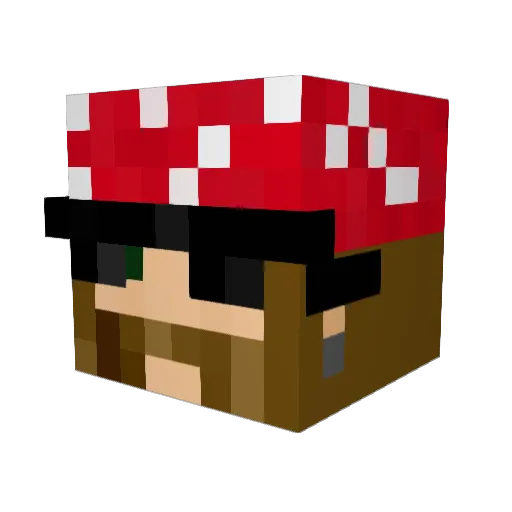 XJiPING Minecraft avatar head, 3D render