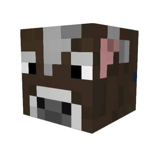 XJimmyJamesX Minecraft avatar head, 3D render