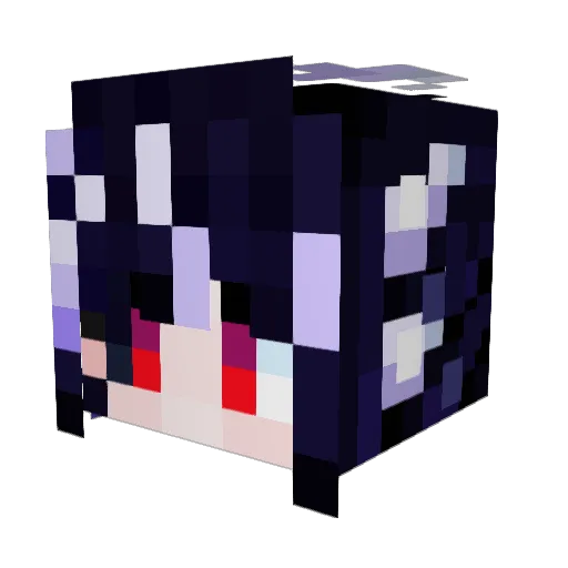XK1tsune Minecraft avatar head, 3D render