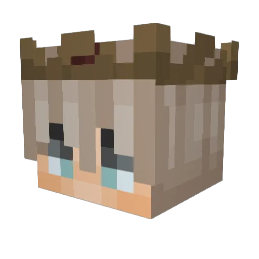XKFB155 Minecraft avatar head, 3D render