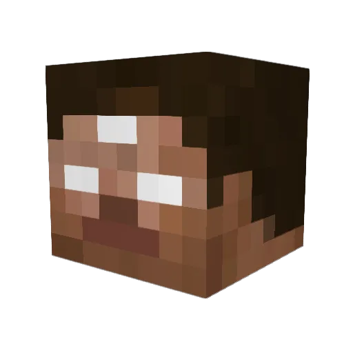 XKLUTION Minecraft avatar head, 3D render
