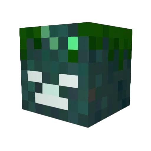 XKM_07 Minecraft avatar head, 3D render