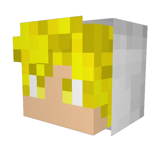 XKUNERZ Minecraft avatar head, 3D render