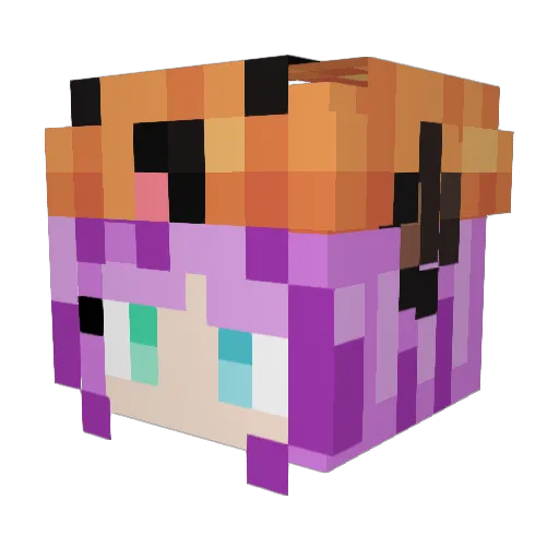 XKeepingJaxxX Minecraft avatar head, 3D render