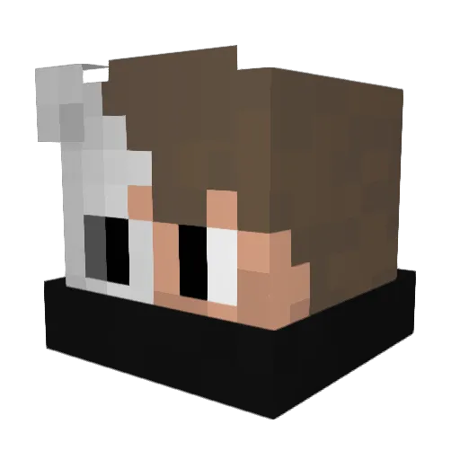 XKnightNight Minecraft avatar head, 3D render