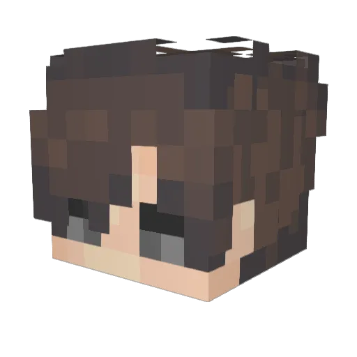 XKomandosX Minecraft avatar head, 3D render