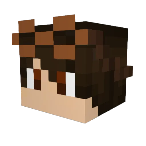 XKot105 Minecraft avatar head, 3D render