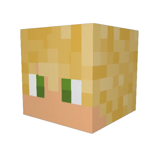 XLBigRed Minecraft avatar head, 3D render