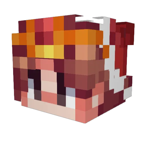 XLEB007 Minecraft avatar head, 3D render