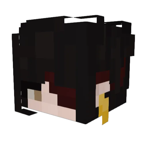XLEbY6ek_ Minecraft avatar head, 3D render