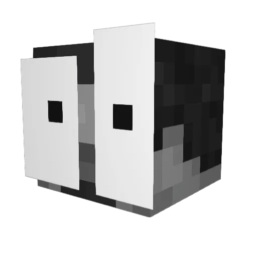 XLJ Minecraft avatar head, 3D render