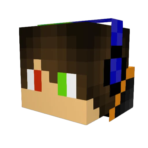 XLOLLYX Minecraft avatar head, 3D render