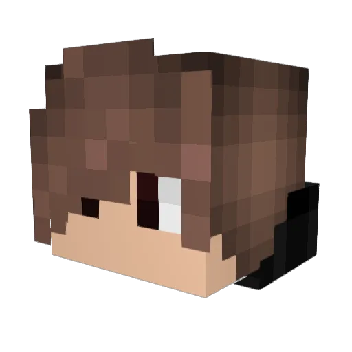 XLR8NGO Minecraft avatar head, 3D render